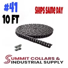 #41 Roller Chain x 10 feet + Free Connecting Link -Great Quality!