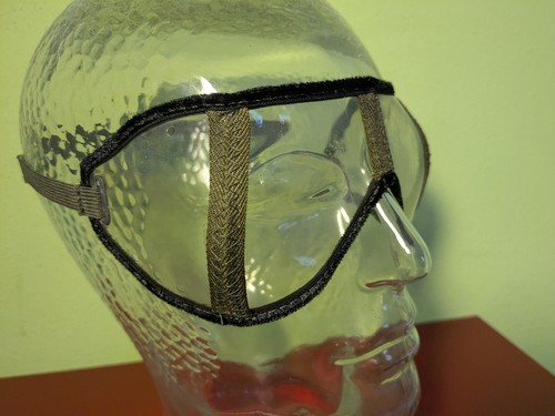 alte faltbare Vintage Schutzbrille, Motorradbrille, Oldtimer, Caprio, Flieger