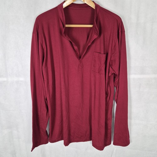 Ladies Top Size 14 16 Dark Red Stretch Day Office Blouse Shirt eBay
