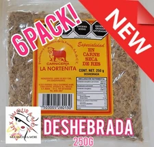X6 LA NORTENITA CARNE SECA DE RES MACHACADO  DESHEBRADA 250g C/U BREAKFAST ❤️🚚