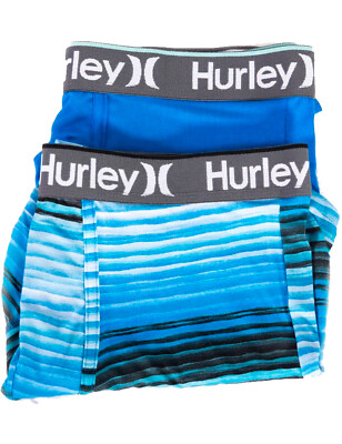 Hurley Everyday Super Soft Printed 2er Pack Underwear in Playa Jaco/Signal Blue