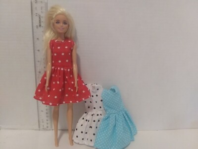 Doll Clothes Handmade - fits Reg. size play doll 11.5''- Lot 0f 3--Dresses,-K33