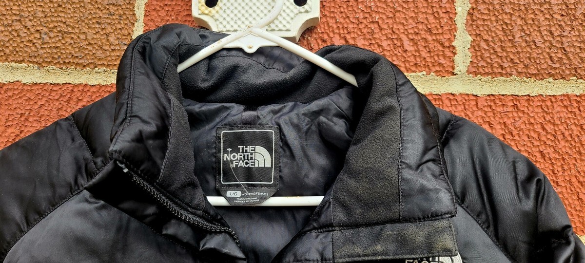 North Face 550 Fill Quilted Goose Down Puffer Black Jacket