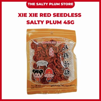 Xie Xie Red Seedless Salty Plum 45g The Salty Plum Store