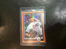2010 Bowman Chrome #128 J.A. Happ Orange Refractor 03/25 Houston Astros