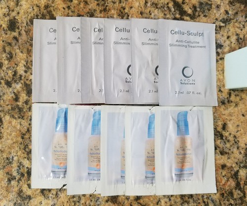 AVON SOLUTIONS CELLU-SCULPT ANTI-CELLULITE & HYDRA-RADIANCE NIIGHT SERUM,SAMPLES - Picture 3 of 9