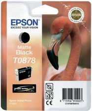 Originale Epson Cartuccia D'Inchiostro T0878 Opaca Nera Per Stylus Photo R 1900