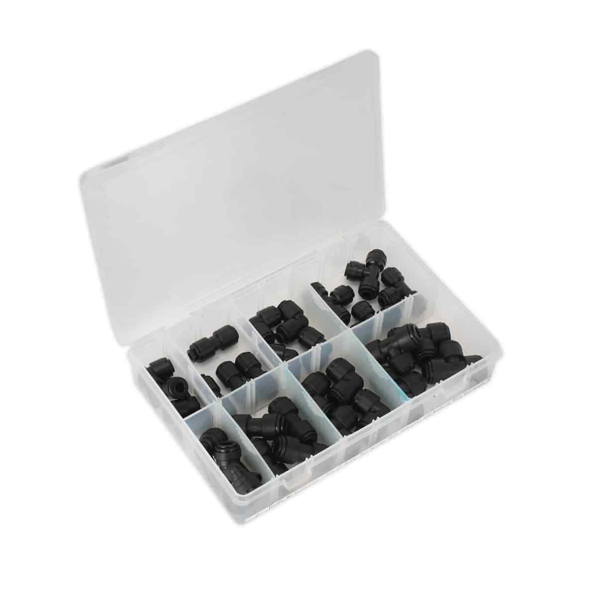 Sealey Speedfit® Coupling Assortment 32pc Ø6 & Ø8mm Metric Garage Workshop DIY