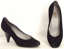 Blaue Pumps, Peeptoes, 8 cm Absatz - Gr. 40 - elyse (Made in Italy)