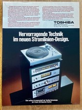 Toshiba HiFi Stereoanlage Turm Original 1978 Vintage Advert Werbung Reklame