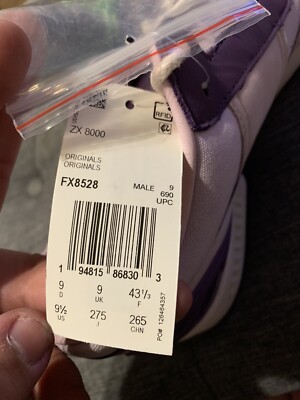 NEW Adidas x deadHYPE ZX 8000 Men's Leather Purple Tint AeroTech