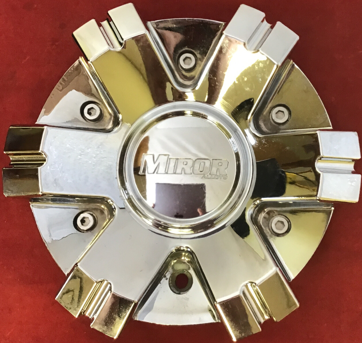 ONE LIKE NEW  MIROR CUSTOM WHEELS CENTER CAP CAP-577L202  CHROME ABS 9942-image