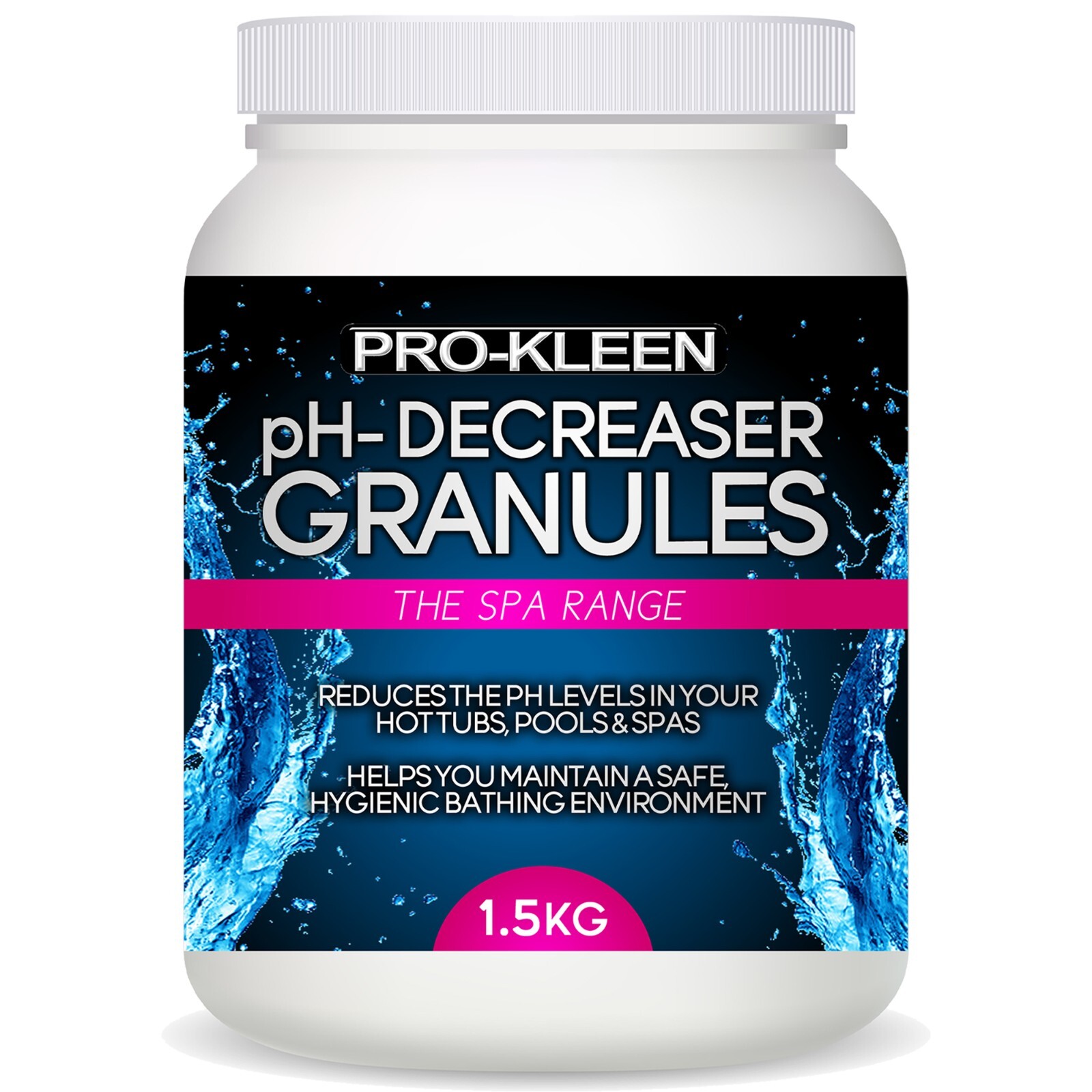 ProKleen pH-Reducer Sodium Bisulphate Granules Hot Tub Spa Swimming Pool 1.5 KG