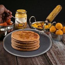 10" HEAVY DUTY TAWA PAN COOKING KITCHEN HANDLE ROTI COOKWARE COOK KITCHENWARE