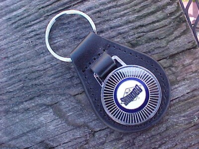 SUNOCO OIL ANTIQUE CHROME LEATHER KEY FOB NOS QUALITY KEY HOLDER GASOLINE PETRO