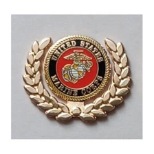 US Marine Corps USMC 1-1/4" (wreath crest) pin