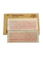Champ Decals HO Scale LR-5: Railroad Roman Red 5/64” Alphabet And Numerals 10-2