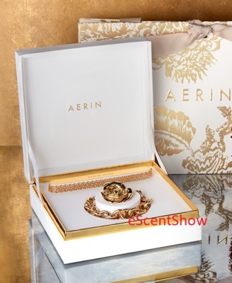AERIN ROSE DE GRASSE SOLID PURE PERFUME CHARM BRACELET & NECKLACE COMPACT NIB