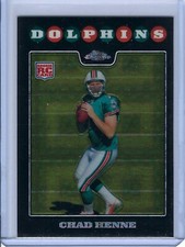 2008 TOPPS CHROME XFRACTOR MIAMI DOLPHINS CHAD HENNE ROOKIE CARD # TC169. rookie card picture