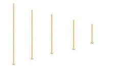 Wholesale Lot of 500 Gold Plated 21 Gauge 0.71mm Flat Head Headpins Pin Findings
