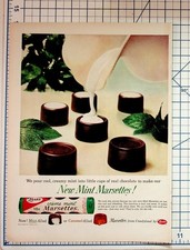 1959 Mars Mint Marsettes Candy Vintage Magazine Ad 10¢ Original Ephemera