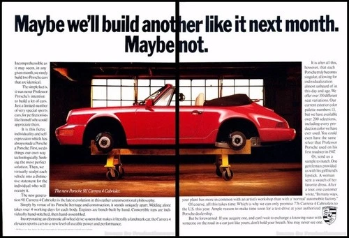 1990 1991 Porsche 911 2-page Original Advertisement Print Art Car Ad J273