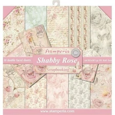 Stamperia International SBBL12 12x12 Scrapbooking Paper Pad Shabby Rose – Craft