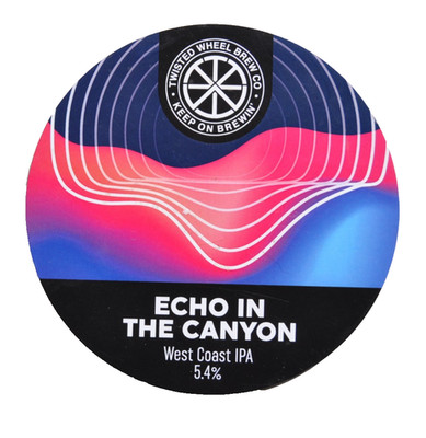 TWISTED WHEEL BREW Co ''ECHO IN THE CANYON'' IPA PUMP CLIP - foamex