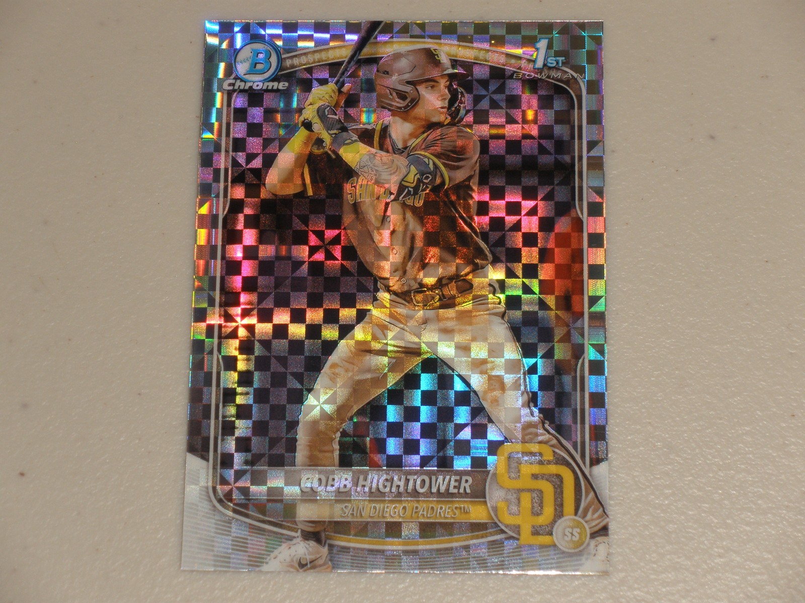 2025 Bowman Chrome Prospect 1st X-Fractor #104 Cobb Hightower