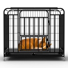 42" Heavy Duty Dog Crate for Large Dogs with Triple Door,Escape Proof Dog Cage