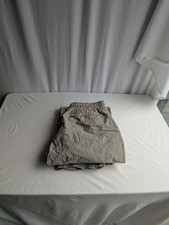 M&S Mens Cargo Trousers Beige Polyamide Elastic Waist 34" Leg 29"