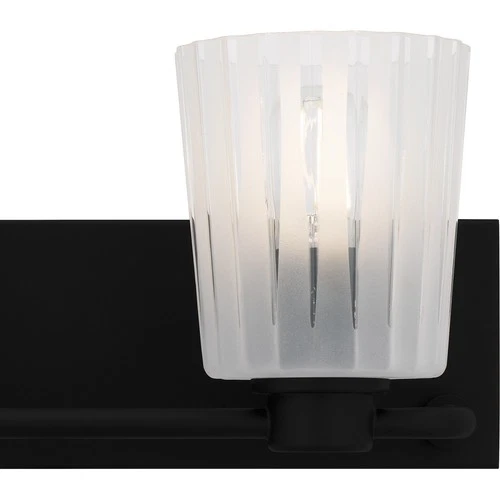 Matte Black  Bathroom Vanity Light from the Gray Collection - Picture 5 of 5