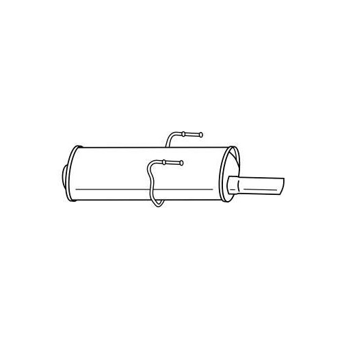 Silencieux arrière Sigam 45614 pour Peugeot en acier aluminisé pour berline