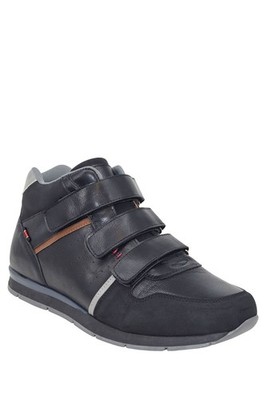 Herren Breite Passform Dreifacher Touch Verschluss Stiefel Verstellbare Riemen & Gepolsterter Knöchelkragen