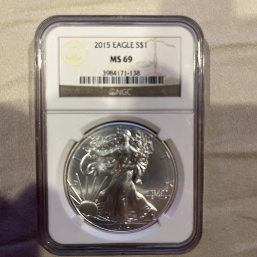 2015 NGC MS69 American Silver Eagle $1 Dollar