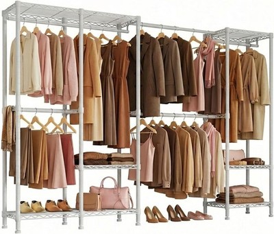 H7 Pro Heavy Duty Clothes Rack Rolling Garment Stand