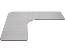 VIVO Dark Gray 71 x 71 inch Curved Corner Table Top for Sit to Stand Desk Frames