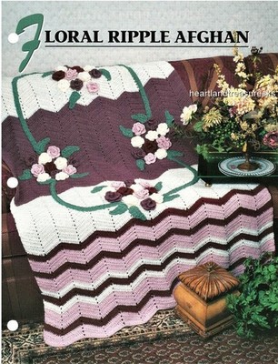 Floral Ripple Afghan  Annie's Attic Crochet Afghan Pattern Page