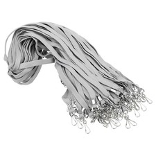 100pcs 47cm Lanyards Bulk Teacher Lanyards Durable Personalized with Clip Grey