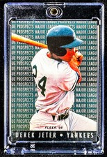 DEREK JETER SILVER FOIL PROSPECTS CARD NEW YORK YANKEES ROOKIE