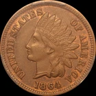 1864 L Indian Head Cent PCGS AU 58 CAC Snow 1 RPD FS-2301 Cherrypickers Variety