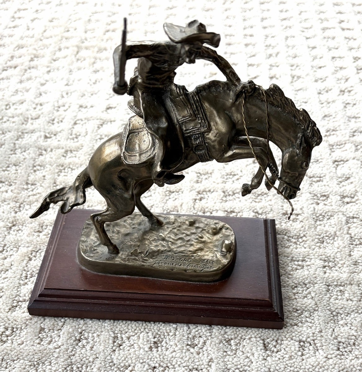 Frederick Remington The Bronco Buster Statue. Bronze. | eBay