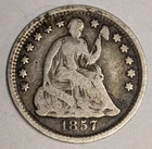 1857 Seated Liberty Half Dime ~ US Silver H10c