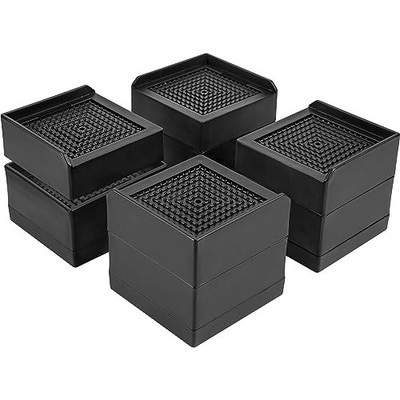  Bed Risers Heavy Duty Adjustable Furniture Risers Elevation in 3 Inch-square