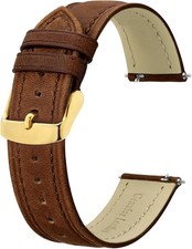 BISONSTRAP Extra Long Watch Bands 18mm 20mm 22mm 24mm, Leather Watch Straps for