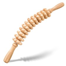 Wooden Cellulite Massage Roller 12 Wheel Handheld