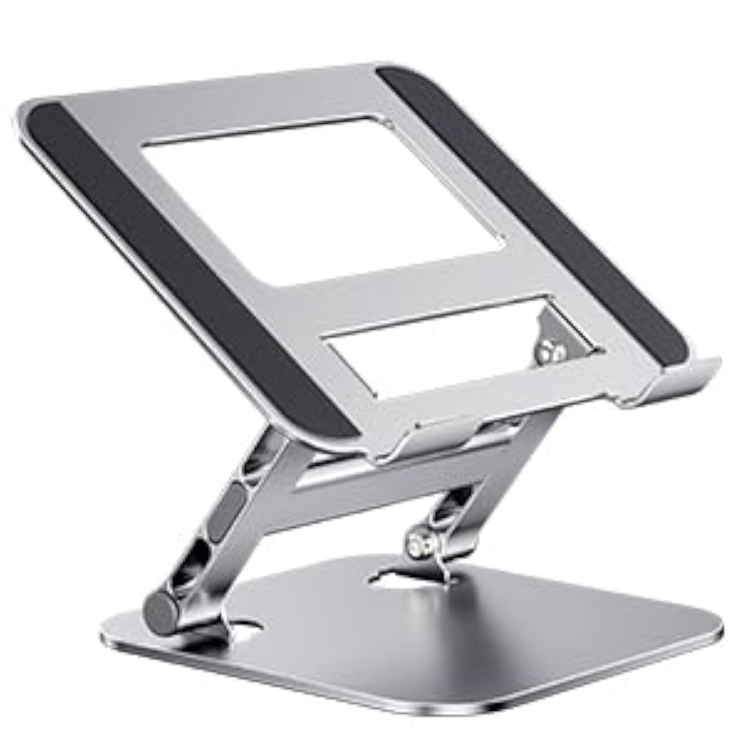 Height Adjustable Foldable Laptop Stand for Desk - Portable Ergonomic Computer Riser