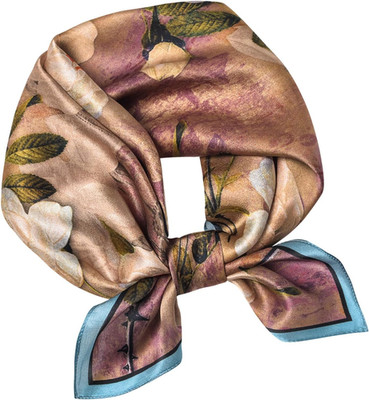 100% Mulberry Silk Scarf 25.6''x25.6'' Square Women Neckerchief Headscarf - Lightw
