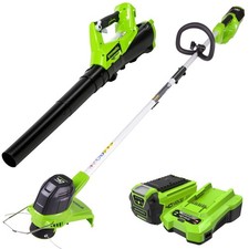 Greenworks 40V Cordless Leaf Blower and String Trimmer Combo Kit w/ 2Ah Battery