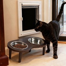 Elevated Cat Bowls with Non Slip Feet Easy to Clean Raised Cat Food and Water